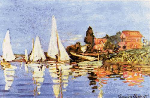 Claude Monet Regatta at Argenteuil Spain oil painting art